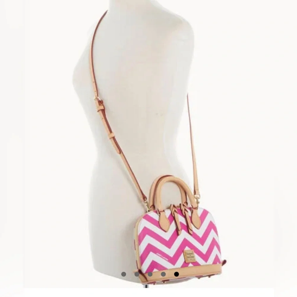 Dooney & Bourke Chevron Bitsy Bag Fuchsia